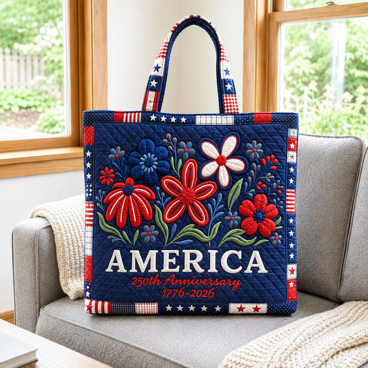 Anniversary Blooms Quilted Tote Bag GFTOHNL308