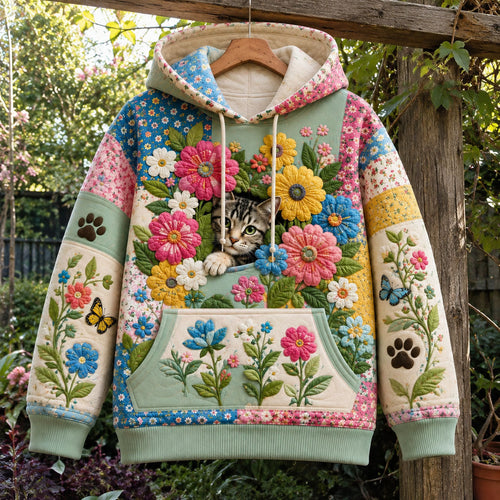 Blooming Cat Hideaway Hoodie GFTOHNL3094