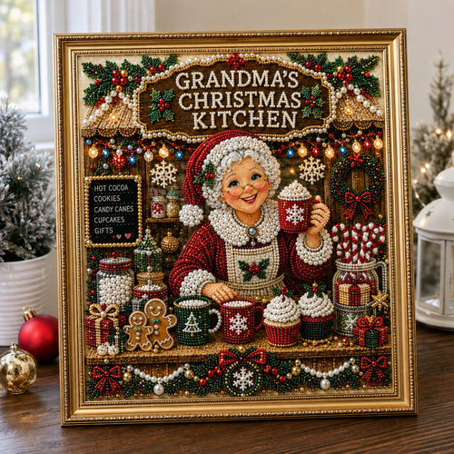 Grandmas Christmas Kitchen DIY Diamond Pearl Art Kit GFTOHNL3113