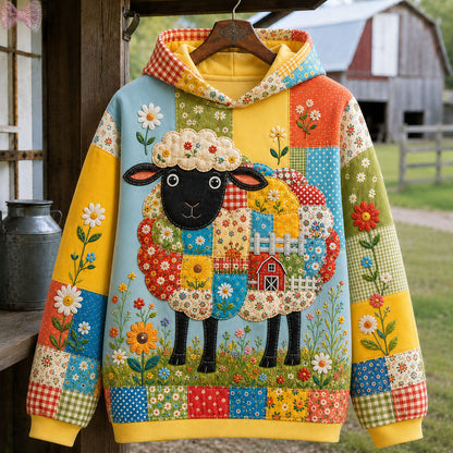Patchwork Farm Sheep Hoodie GFTOHNL3158