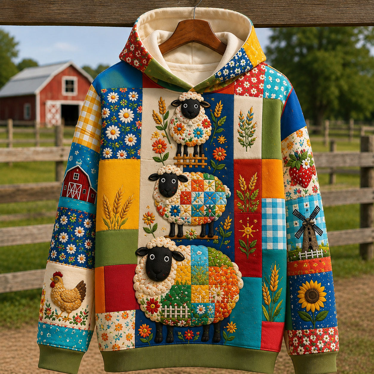 Country Sheep Garden Hoodie GFTOHNL3159