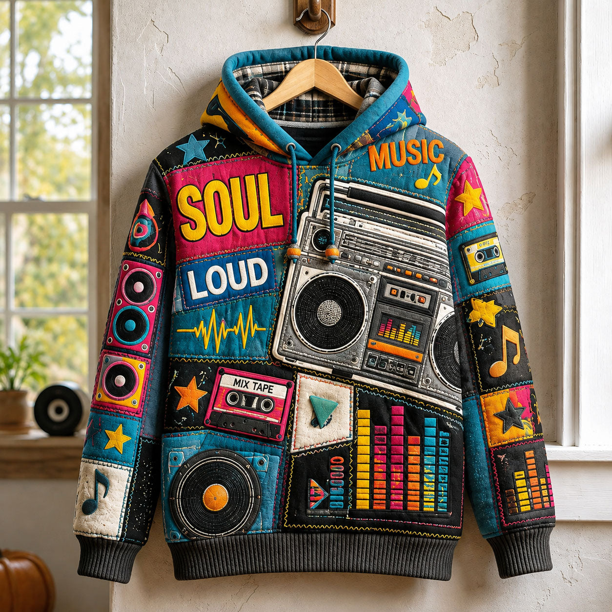 Retro Soul Beats Hoodie GFTOHNL3253