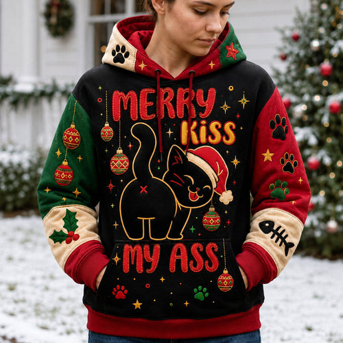 Merry Kiss Cat Hoodie GFTOHNL3286