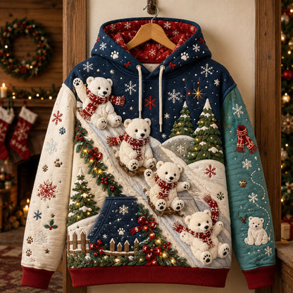 Polar Bear Sleigh Ride Hoodie GFTOHNL3287