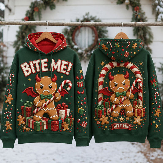 Angry Gingerbread Christmas Hoodie GFTOHNL3288