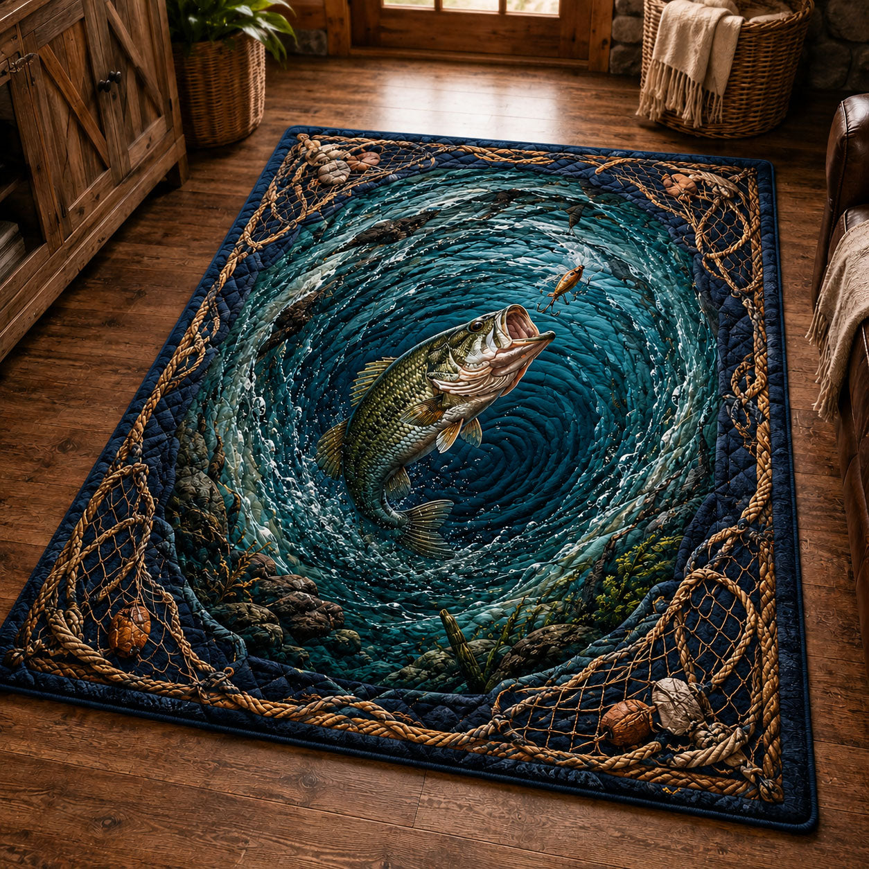 Deep Whirlpool Bass Area Rug GFTOHNL330