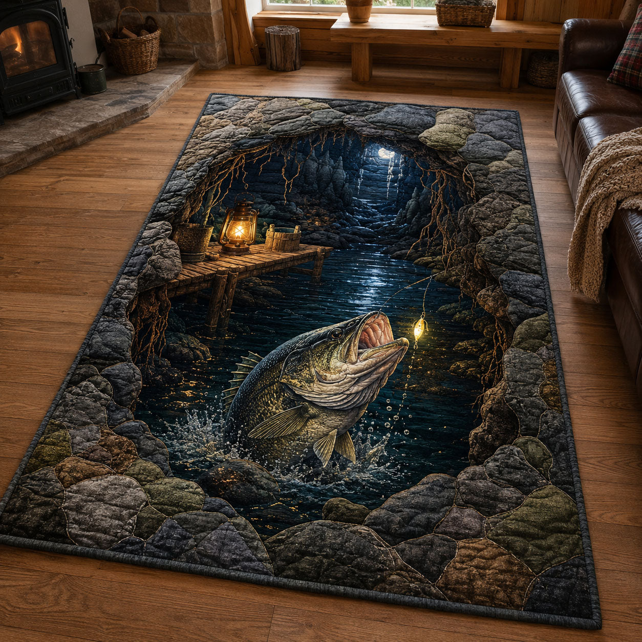 Midnight Cave Pike Area Rug GFTOHNL335