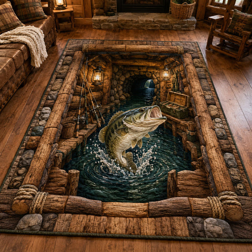 Old Fisherman Wharf Bass Area Rug GFTOHNL336