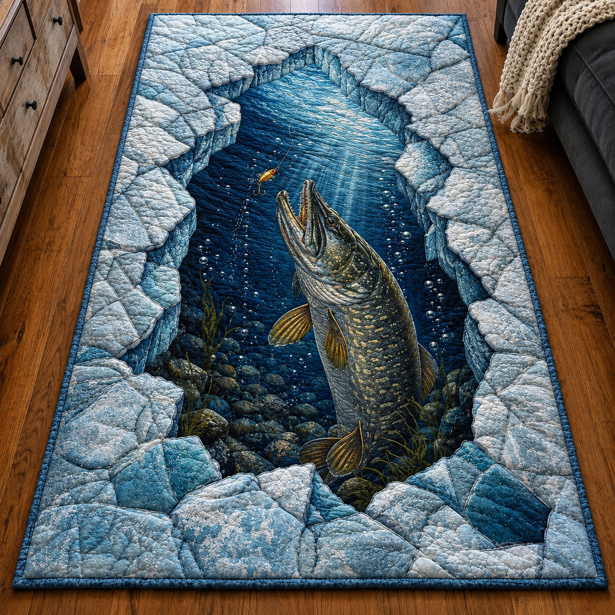 Arctic Ice Pike Area Rug GFTOHNL339