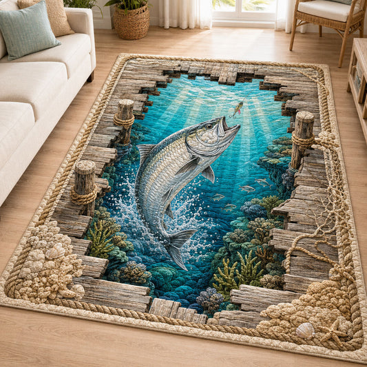 Coastal Pier Tarpon Area Rug GFTOHNL340