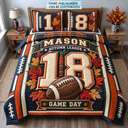 Autumn League 3-Piece Quilted Bedding Set QTCUZ GFTOHNL3434