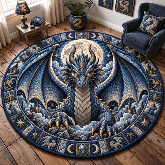 Moonlight Dragon Quilted Round Mat GFTOHNL3534