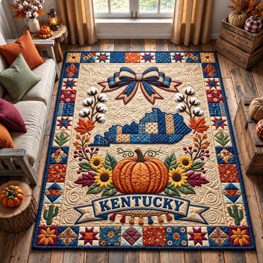 Kentucky Pumpkin Farmhouse Area Rug GFTOHNL3574