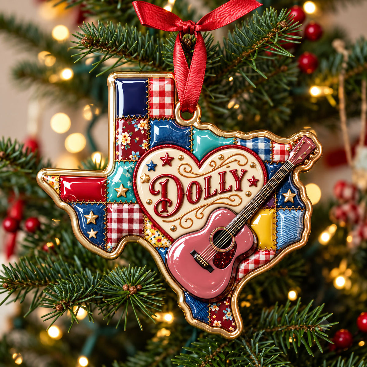 Country Music Christmas Christmas Mica Ornament GFTOHNL3604