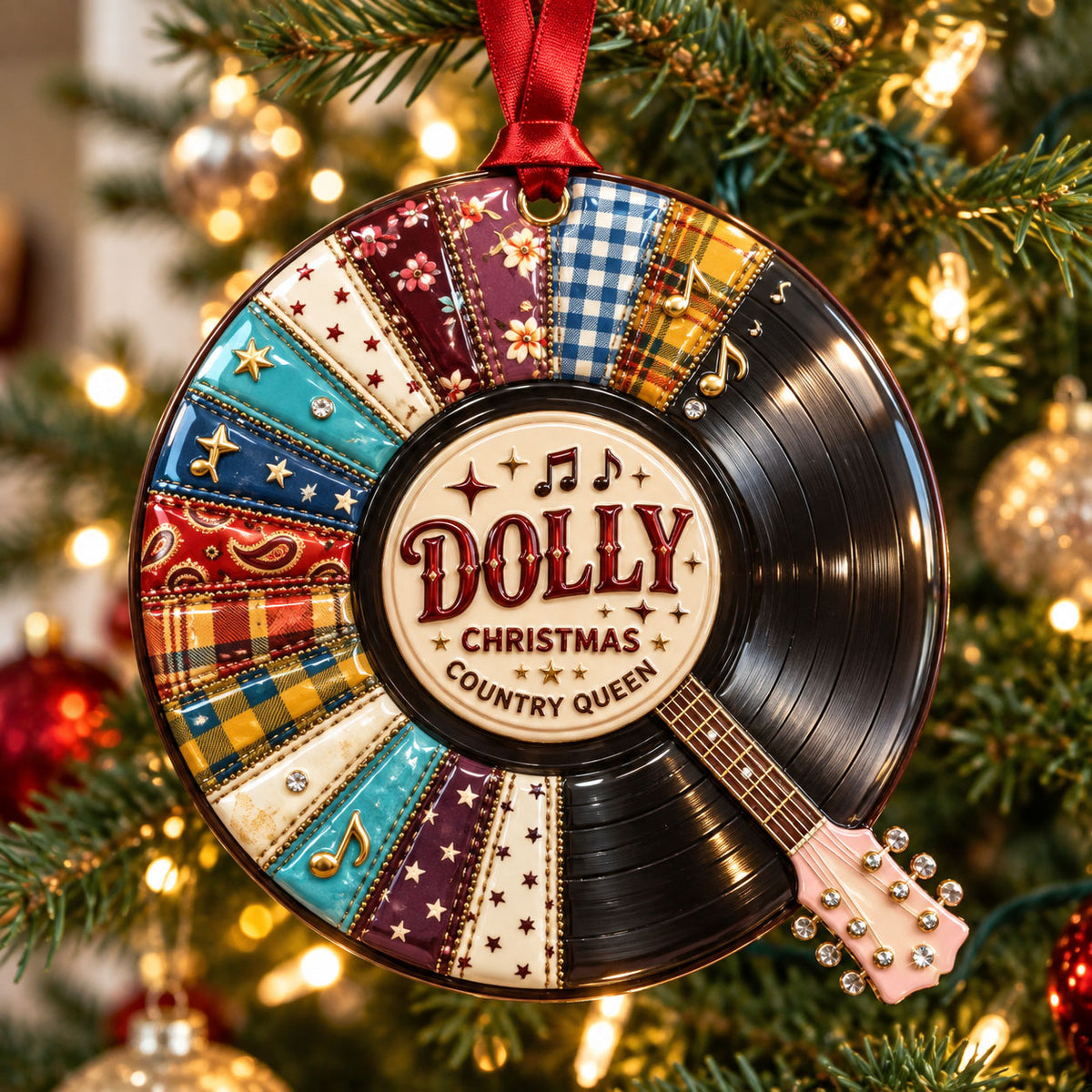 Country Music Christmas Christmas Mica Ornament GFTOHNL3604