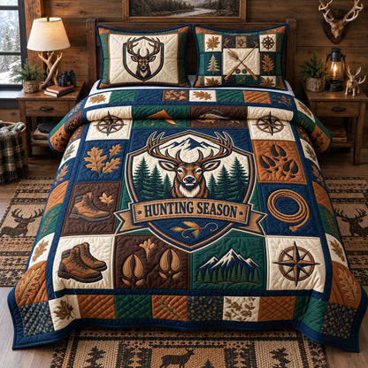 Mountain Hunting Season 3-Piece Quilted Bedding Set GFTOHNL3616
