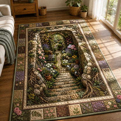 Hidden Cottage Garden Area Rug GFTOHNL366