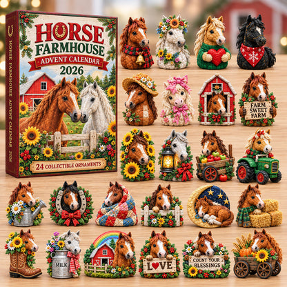 Rustic Horse Farmhouse Advent Calendar 2026 GFTOHNL3664