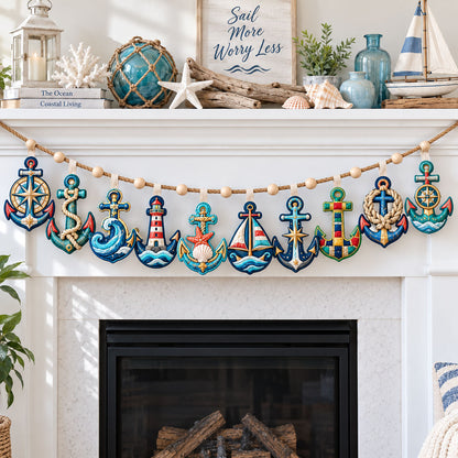 Colorful Anchor Collection Custom Shape Quilted Garland GFTOHNL3675