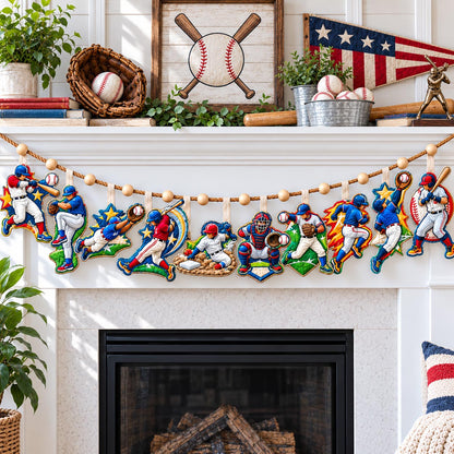 Baseball All Stars Custom Shape Quilted Garland GFTOHNL3717