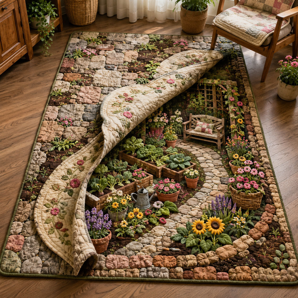 Lifted Garden Area Rug GFTOHNL373