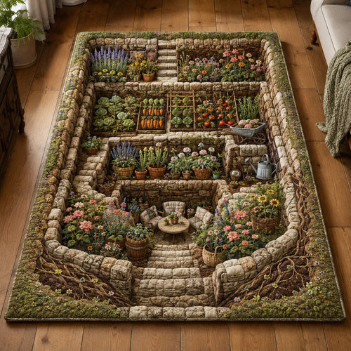Layered Garden Terrace Area Rug GFTOHNL374