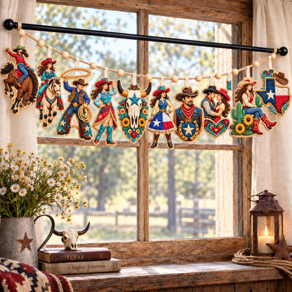 Texas Cowboy Life Custom Shape Quilted Garland GFTOHNL3769
