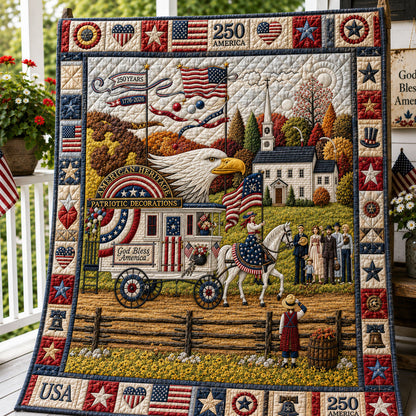 American Heritage Wagon Quilted Blanket GFTOHNL380