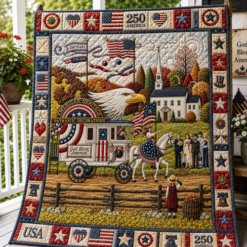 American Heritage Wagon Quilted Blanket GFTOHNL380