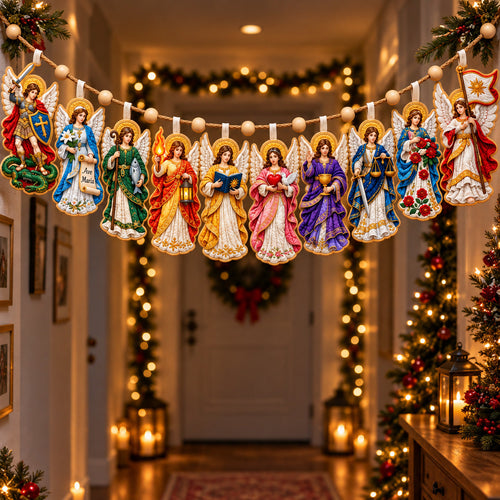Heavenly Angels Custom Shape Quilted Garland GFTOHNL3821