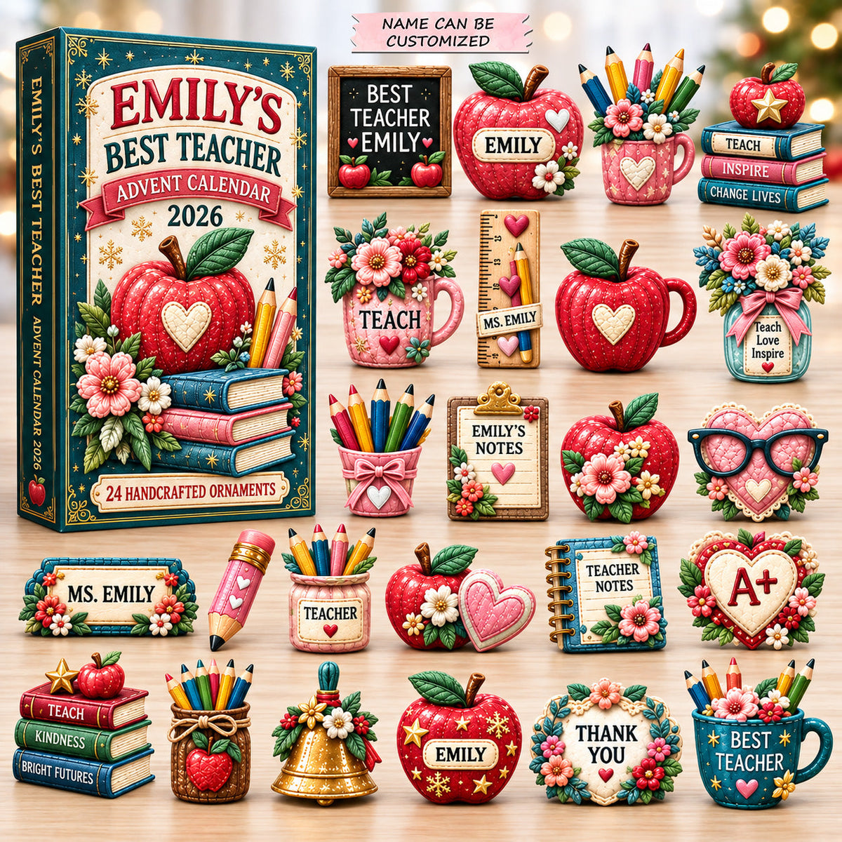 Best Teacher Ever Advent Calendar 2026 QTCUZ GFTOHNL4063
