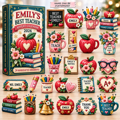 Best Teacher Ever Advent Calendar 2026 QTCUZ GFTOHNL4063