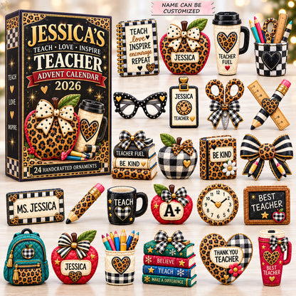 Leopard Teacher Love Advent Calendar 2026 QTCUZ GFTOHNL4064