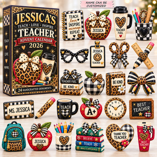 Leopard Teacher Love Advent Calendar 2026 QTCUZ GFTOHNL4064