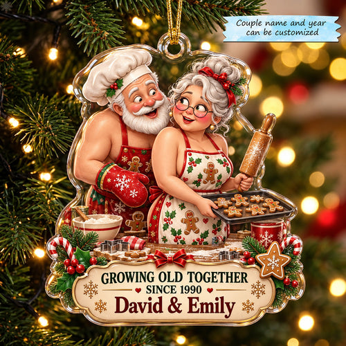 Growing Old Together Baking Love Christmas Mica Ornament QTCUZ GFTOHNL4105