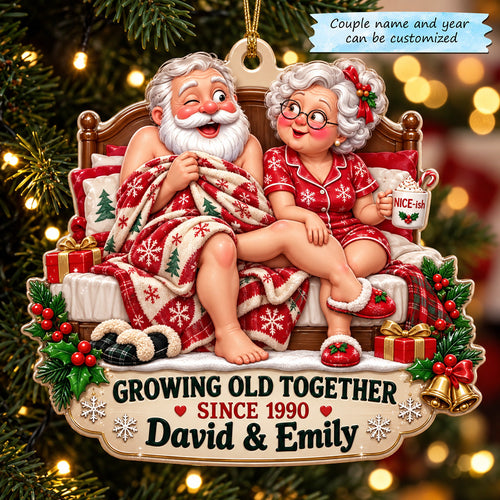 Growing Old Together Cozy Christmas Christmas Mica Ornament QTCUZ GFTOHNL4106