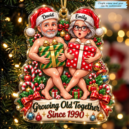 Growing Old Together Christmas Gifts Christmas Mica Ornament QTCUZ GFTOHNL4110