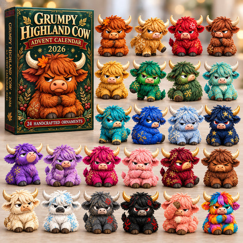 Grumpy Highland Cow Advent Calendar 2026 GFTOHNL4139