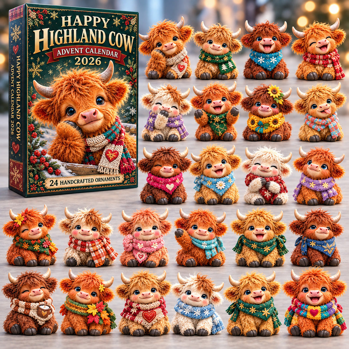 Happy Highland Cow Advent Calendar 2026 GFTOHNL4143