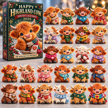 Happy Highland Cow Advent Calendar 2026 GFTOHNL4143