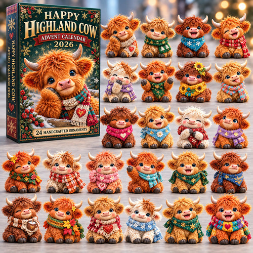 Happy Highland Cow Advent Calendar 2026 GFTOHNL4143