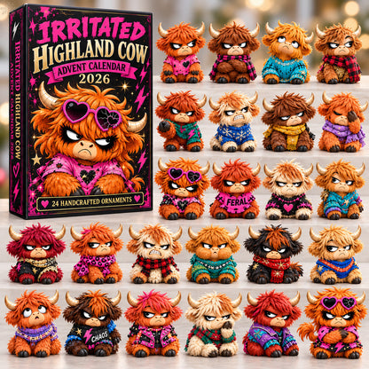 Irritated Highland Cow Advent Calendar 2026 GFTOHNL4144