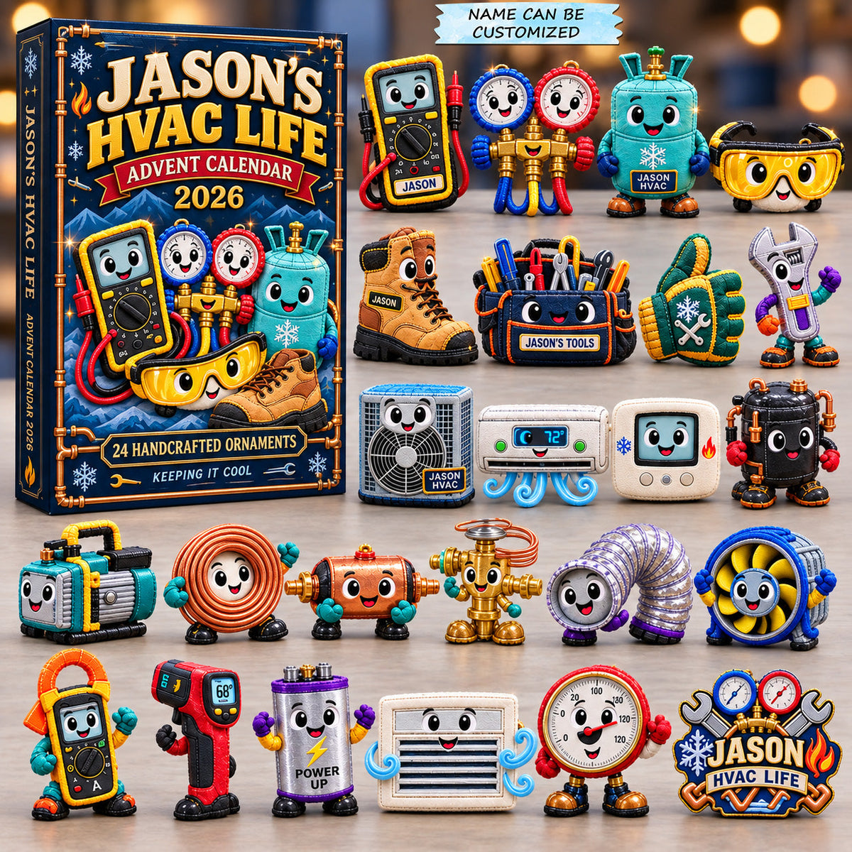 Custom HVAC Life Advent Calendar 2026 QTCUZ GFTOHNL4147
