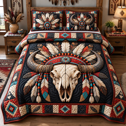 Sacred Buffalo Spirit 3-Piece Quilted Bedding Set GFTOHNL4155