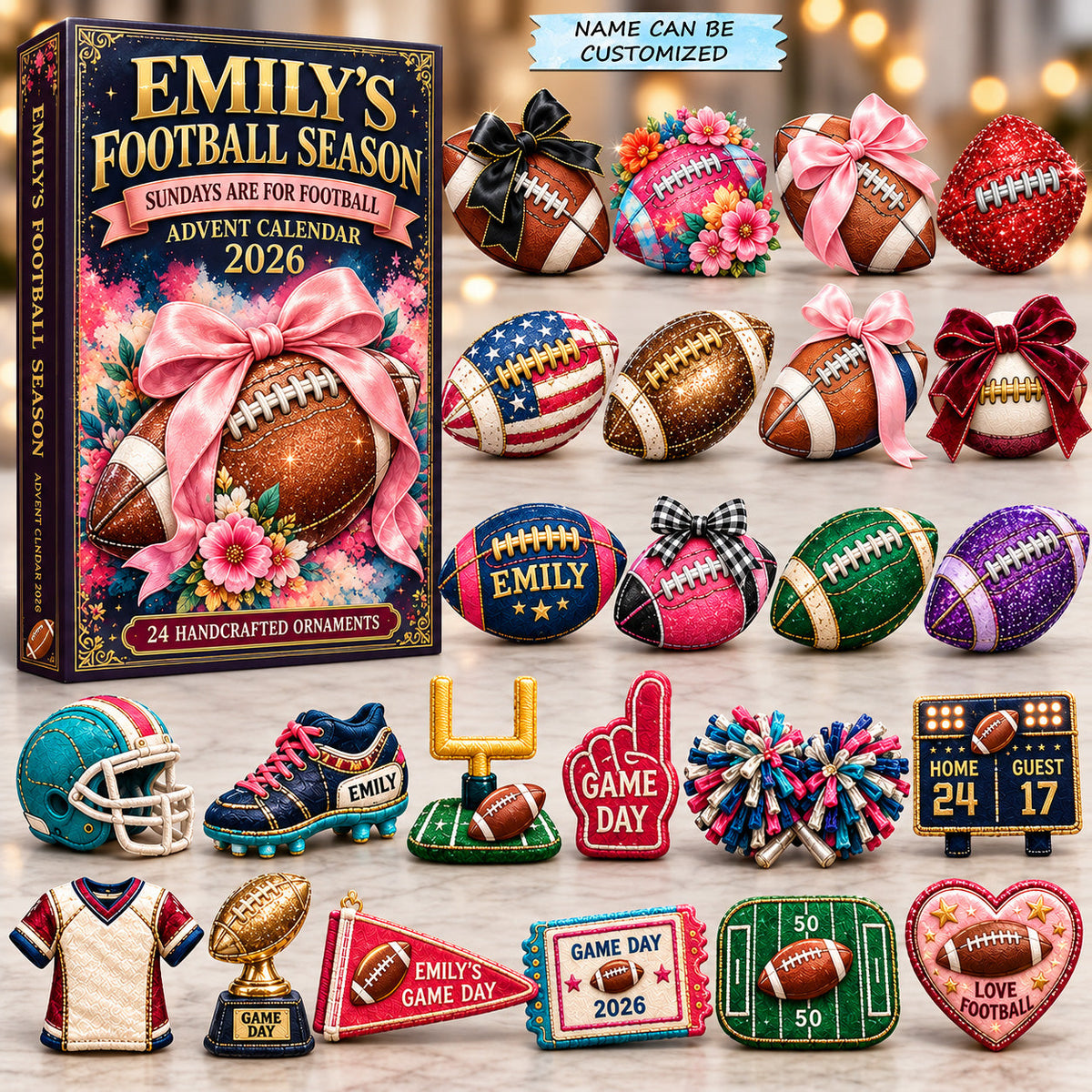 Football Season Girl Advent Calendar 2026 QTCUZ GFTOHNL4192