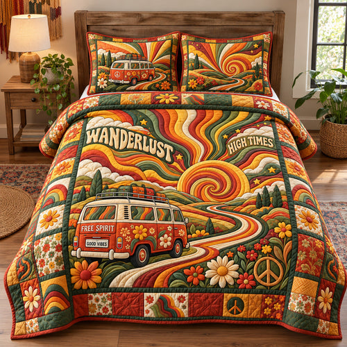 Free Spirit Wanderlust 3-Piece Quilted Bedding Set GFTOHNL4202