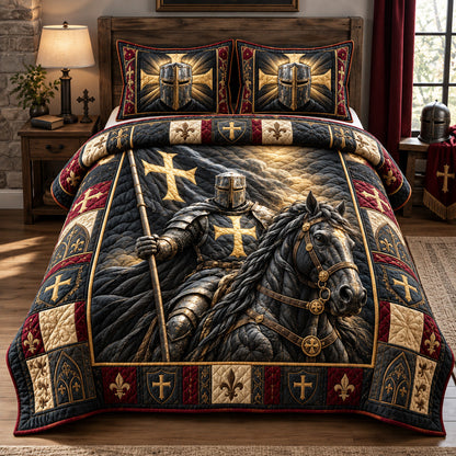 Knight Of The Golden Cross 3-Piece Quilted Bedding Set GFTOHNL4209