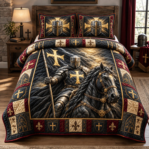 Knight Of The Golden Cross 3-Piece Quilted Bedding Set GFTOHNL4209