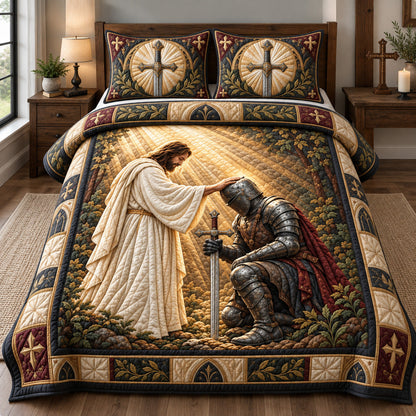 Blessed Warrior 3-Piece Quilted Bedding Set GFTOHNL4210