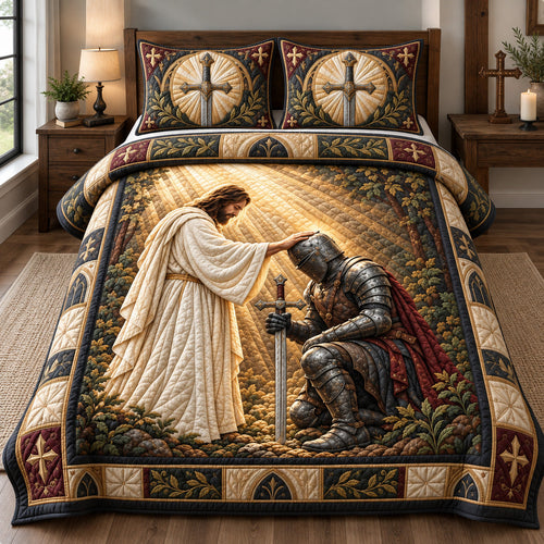 Blessed Warrior 3-Piece Quilted Bedding Set GFTOHNL4210